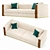 LASKASAS Jean Sofa: Sophisticated Elegance 3D model small image 1