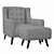 Classic Comfort: Olney Wingback Chair 3D model small image 2