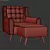 Classic Comfort: Olney Wingback Chair 3D model small image 3