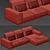 Luxury UVW Unwrapped 3D Sofa 3D model small image 4