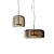 Dauphin Glass Pendant Lamp With LED Light 3D model small image 1