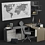 Sleek Office Set: Copenhagen Desk, Adelaide Chair 3D model small image 2