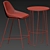 Sleek Hairpin Bar Set: Round Table & Nixon Stool 3D model small image 4