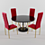 Elegant 6-Seater Dining Table 3D model small image 1
