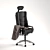 Sleek Office Chair 3D model small image 1