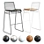 Sleek Crate & Barrel Tig Bar Stool 3D model small image 1