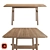 Taut Solid Wood Dining Table 3D model small image 1