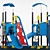 Playful Climbing Fun: Kids Playground Equipment 3D model small image 1