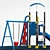 Playful Climbing Fun: Kids Playground Equipment 3D model small image 2