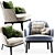 Stylish Poliform Jane Armchair 3D model small image 2