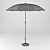 Modern Round Bogota Adjustable Umbrella 3D model small image 3