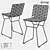 Metal and Fabric Bar Stool with LoftDesigne 30450 Model 3D model small image 1