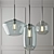 Modern Glass Pendant Chandelier 3D model small image 1