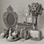 Elegant Vanity Decor Set 3D model small image 5