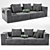 Elegant Square Design Sofa: Bellagio 3D model small image 1