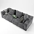 Elegant Square Design Sofa: Bellagio 3D model small image 3
