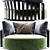 SCARLETT Round Sofa: Luxurious Elegance 3D model small image 1