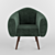 Luxury Velvet Chair 3D model small image 6