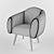 Luxury Velvet Chair 3D model small image 10