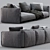 Edmond Flexform Sofa: Modern and Stylish Comfort 3D model small image 3