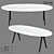 Sleek Metal and Marble Table (200x100x75 cm) 3D model small image 1