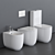 Ceramica Milady: Stylish Close Coupled Toilet 3D model small image 5