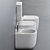 Ceramica Milady: Stylish Close Coupled Toilet 3D model small image 1