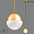 LoftDesigne Pendant Lamp 4684: Sleek Metal and Glass Design 3D model small image 1