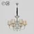 Sofia Pendant Chandelier with Beige Lampshades 3D model small image 1