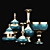 Turquoise Goblet: Persian Elegance 3D model small image 1