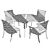 Elegant Argento Side Chairs 3D model small image 5