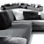 Modern Minotti Daniels Sofa 3D model small image 2