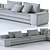 Modern Minotti Daniels Sofa 3D model small image 3