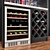 Stainless Wine Bar Closet with Coolers 3D model small image 3