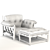 Modern Mole Armchair Set 3D model small image 6