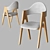 Nordic Design Solid Wood Chair 3D model small image 1