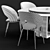 Elegant Visionnaire Table Chair 3D model small image 3