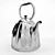 Classic Nickel Kettle: Large & Elegant 3D model small image 3