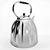 Classic Nickel Kettle: Large & Elegant 3D model small image 4