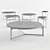 Sleek Oak Coffee & Side Table 3D model small image 3