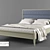 American Style Bed Collection | Saffron & Grey Agate Finish 3D model small image 2