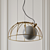 Golden Cage Pendant: Mid Century Modern 3D model small image 4