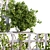 Ivy and White Fence Outdoor Plants 3D model small image 2