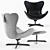 Lazy Swivel Armchair: Sleek Comfort & Style 3D model small image 2