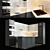 Sleek Kitchen Set 3D model small image 1