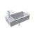 Asymmetrical Concrete Sink: Aron 3D model small image 5