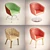 Versatile Dining Bucket Chairs 3D model small image 1