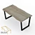 Natural Wood Slab Table 3D model small image 3