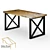 Karagach Wood Slab Table - Natural Edge 3D model small image 2