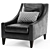 Elegant Pottery Barn Aiden Armchair 3D model small image 4